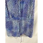 Rebecca Taylor  Leo Fever Blue Leopard Silk Romper Size 4 Photo 4