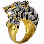 Kenneth Jay Lane Tiger Cocktail‎ ring Photo 1