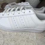 Adidas Original superstar white on white rose gold steel toe sneakers sz 6 Photo 3