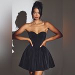 Oh Polly  Emeline Black Tulle Corset Mini Dress Size US 8 / UK 12 Photo 3