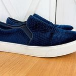ALDO  Embossed Velvet Slip‎ On Sneakers Blue White Size 7.5 Photo 0
