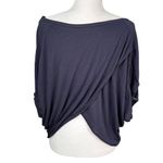 Zella NORDSTROM Split Back Off Shoulder Drape Crop Top - medium Photo 1