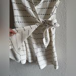 ZARA White Romper with Black Stitching Size S Photo 2