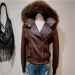 ✨STUNNING✨ Vintage 100% Lambskin Moto Bomber Jacket in Chocolate Brown Size XL Photo 1
