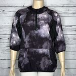 Organic Rags Sz XL Purple Cosmic Print 1/4 Zip Pullover Athletic Jacket w/ Hood Photo 1