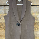 Norm Thompson Women’s XL 100% Wool Sweater Collared Knit Brown Lightweight Photo 0