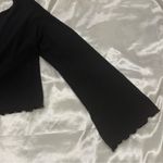 Project Social T  Black Bell Sleeve Sweater XS Oversized Lettuce Trim Whimsigoth Photo 7