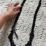 J.Crew  (NWT) Crystal Ribbon Necklace Floral Design Black (One Size) Photo 6