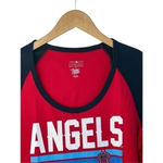 MLB Angels Baseball Womens Medium Round neck 3/4 sleeve 100% Cotton T Photo 1