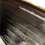 Vera Wang Snakeskin leather wristlet, Tan/Black with Brass, NWT Photo 3