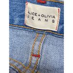 Alice + Olivia NEW Womens Blue Distressed High Rise Straight Denim Jeans Size 30 Photo 3