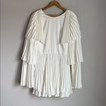 Andrea Iyamah NEW  resort vacation white satin pleated sachi romper Large Photo 1