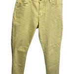 Arizona  Jeans Womens Size 13 Yellow Denim Skinny Ankle Jeans Stretch Mid Rise Photo 0