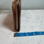 Michael Kors Women's Hamilton Zip-Around Brown Leather Wallet Photo 10