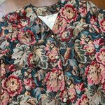 Vintage Serbin 80s Blazer Floral Red Pink Women's Plus Size 16W Formal Wear Photo 1