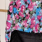 Strapless Floral Ruffle Mini Dress Pink Size M Photo 6