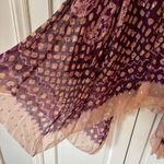 Ulla Johnson Aurelie Dress Bordeaux Purple SILK Metallic Handkerchief Hem Size 4 Photo 7