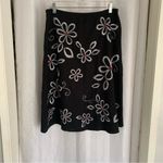CAROLE LITTLE LINEN SKIRT Sz: 8 Black Photo 1