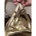 Guess  Los Angeles Backpack Purse Gold  Adjustable Straps Chain Handle Snap Close Photo 4