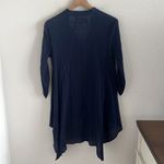 XCVI Gauzy Crinkle 100% Cotton Tunic Top Button Front Roll Tab Sleeve Oversize S Photo 1