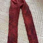 Lululemon Denim Wash Print Autumn Red Black  Wunder Train High-Rise Tights 25" Photo 1