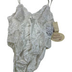 VTG Kayser Qayonara Teddy‎ Lingerie Bodysuit Lace Trim Ivory NWT Size 34 White Photo 0