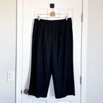 NYDJ Frisco Wide Leg Crop Pants in Black Pleated Size 12 Photo 5