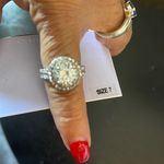 Badgley Mischka New  3 Carat Cubic Zirconia Engagement Ring w side stones Photo 0