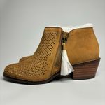 Vionic  Joy Daytona Perforated Ankle Boot Bootie w/ Orthotic Support in Caramel Photo 5