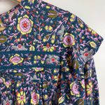 Boden Floral Mini Dress Size 12 Multicolor Boho‎ Cottagecore Modest Fall Prairie Blue Photo 2