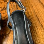 Chic Dark Navy Slingback Leather Heels Blue Size 7 Photo 2