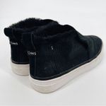 Toms  Paxton Slip On Shoes Sneakers Suede Faux Shearling Black Leather Lizard 7‎ Photo 1