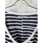 We The Free  People Main Squeeze Cropped Navy Stripped Sweatshirt - Size - Medium Photo 4