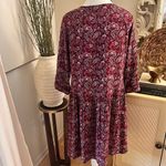 Garnet Hill Bohemian Burgundy Paisley Flowy Dress Size 6 NWOT Photo 4