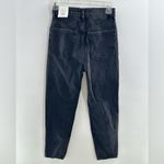 ZARA Classic Mom Fit High Rise Distressed Black Jeans Photo 1