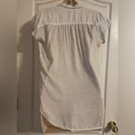 Aerie Light Weight Shear White 1/4 Button Blouse Size Small Oversized Photo 1