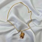 Vintage 90s Dainty Gold Toned Turkey Pendant Necklace 20" Photo 2