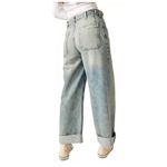 Free People  Palmer Cuffed Boyfriend‎ Cotton Blue Denim Jeans Women's Size 29 Photo 2