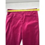 Paige Women's Leenah Velvet Flat Front Flared Trousers in Berry Jam. Size 33 Photo 6