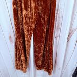 Free People Women’s 0 Say La Vie Velvet Flare Bell Bottom Wide Leg Cinaber Pants Photo 6