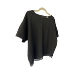 Lululemon  A Shift In Time Black Short Sleeve Top Size 8 Relaxed Fit Photo 3