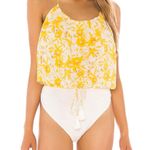 Free People  Liza Bodysuit in Ivory Combo Halter Photo 12