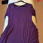 Stretchy tunic 24Seven xl scoop neck 3/4 sleeve with full ruffle swing bottom Purple Photo 0
