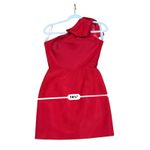 Alexia María Red Blair One Shoulder Silk Faille Mini Cocktail Dress Size 2 Photo 2