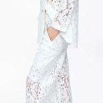 ZARA  LACE BLAZER w/ Slits & Buttons White Color NEW Photo 13