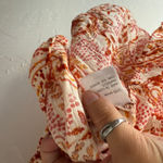 Cynthia Rowley  Paisley Flutter Sleeve Blouse Size M Boho‎ Chic Crinkle Rayon Top Photo 4