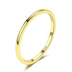 Sterling Silver SIZE 6 18kt Gold Plated 925  Solid Band Photo 0