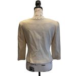 Ellen Tracy Linda Allard  Blazer Jacket Ivory Size 6P Petite Zip Front office Photo 3