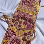 Vera Bradley Bali‎ Gold Small Backpack/ Crossbody Purse Pink Yellow Floral Photo 4