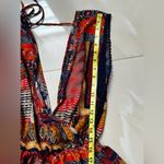 On Twelfth Floral Romper Size S Sleeveless Multicolor Shorts Shelf Open Back. Orange Photo 9